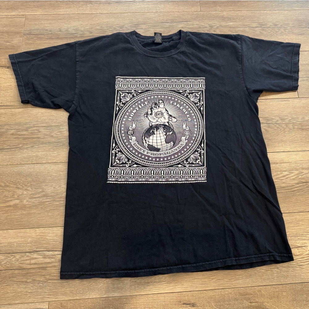 Obey Black Tee with Intricate Graphic